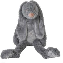 Happy Horse Donkergrijze Rabbit Richie Knuffel 38 Cm -Mama loes happy horse deep rabbit richie 2701053